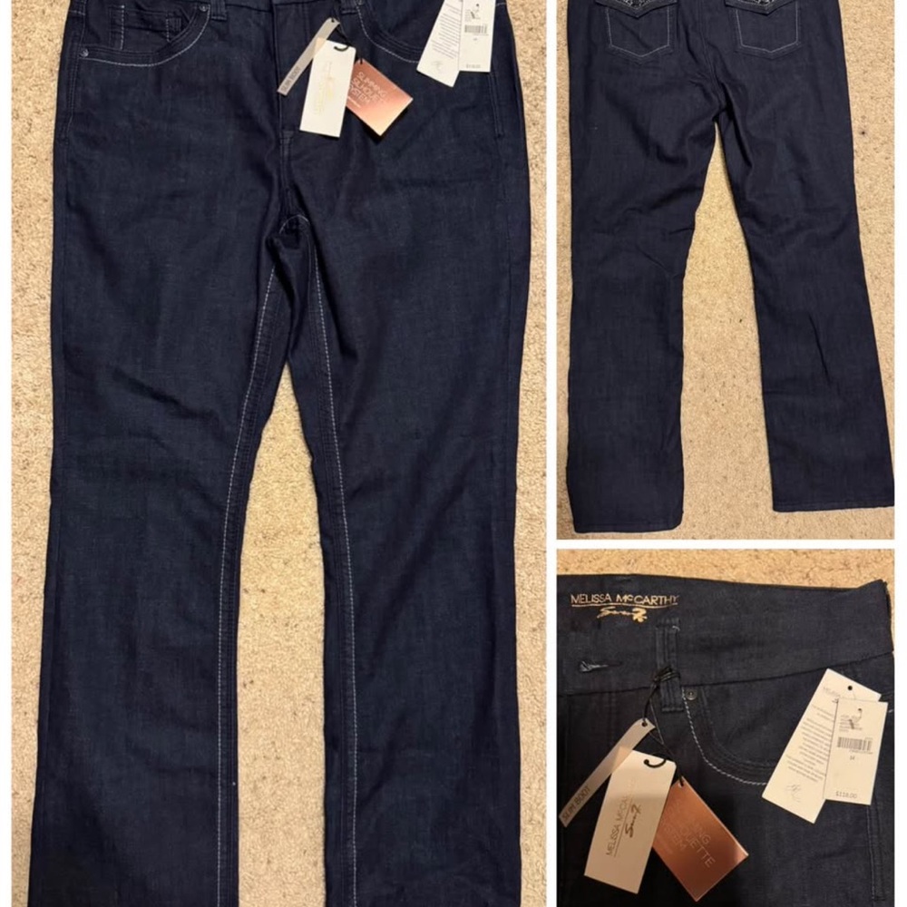 Melissa McCarthy Women's Dark Blue Straight Leg Jeans
